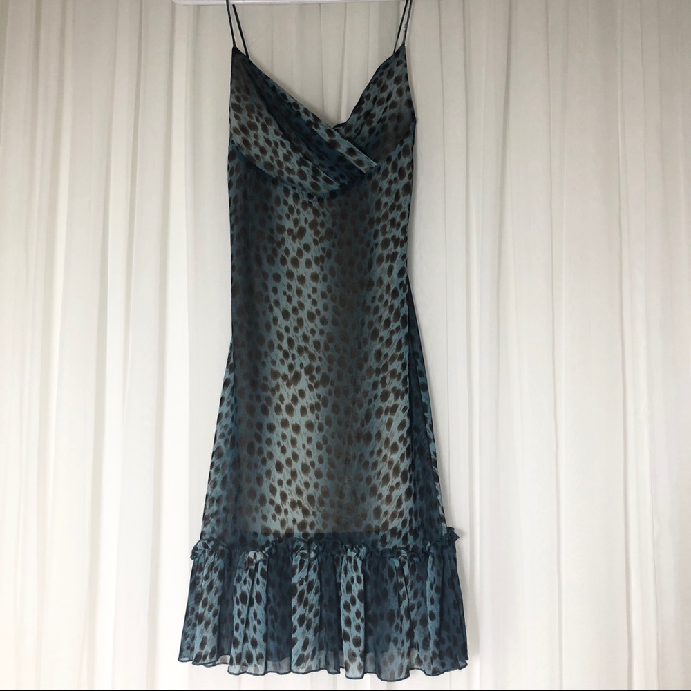 Teal Animal Print Dress